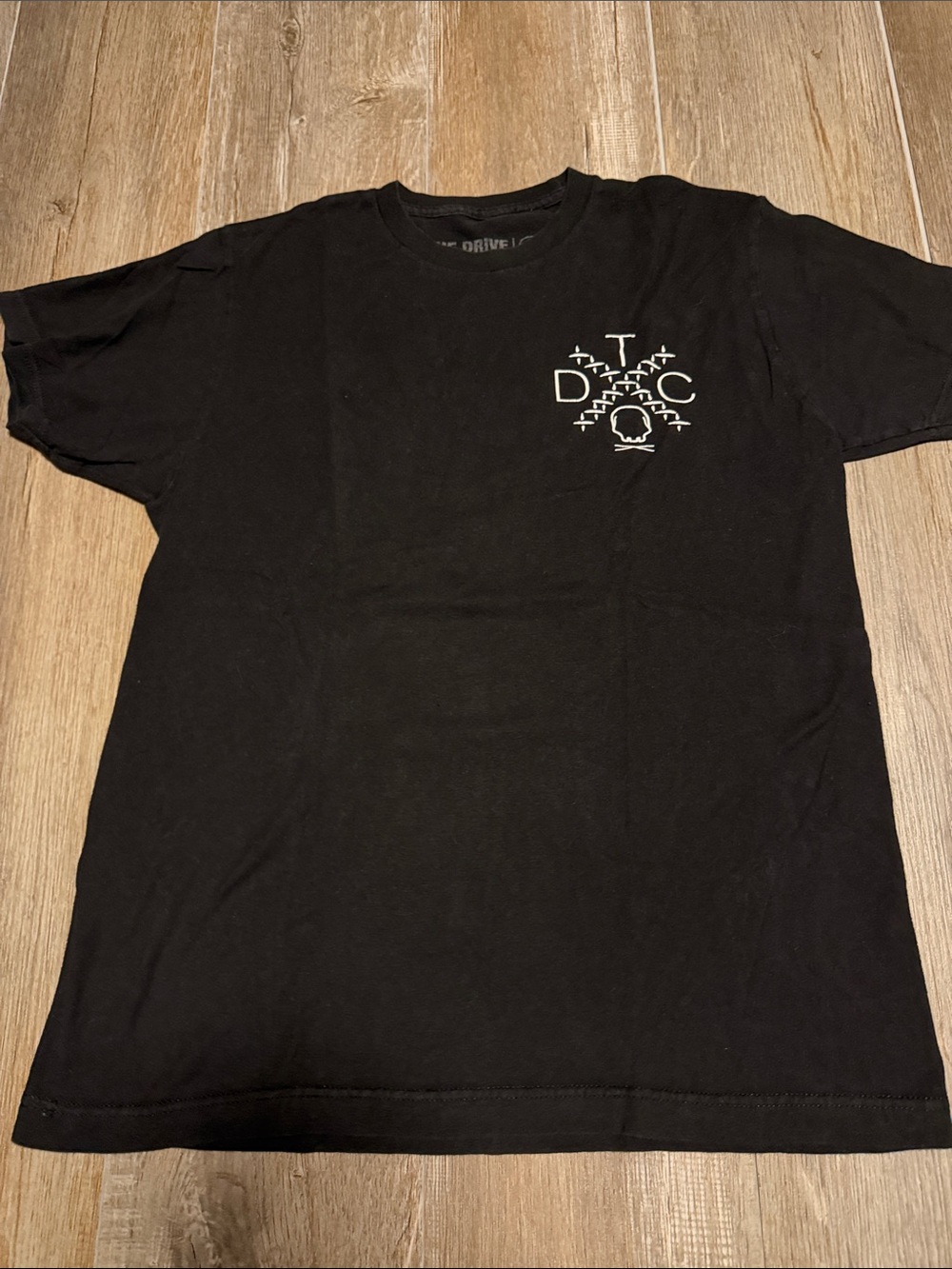 The Drive Clothing Black Graphic Logo Crewneck T-Shirt